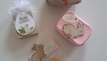 4 verschiedene Geschenkverpackungen zu Ostern | © Frau Matern